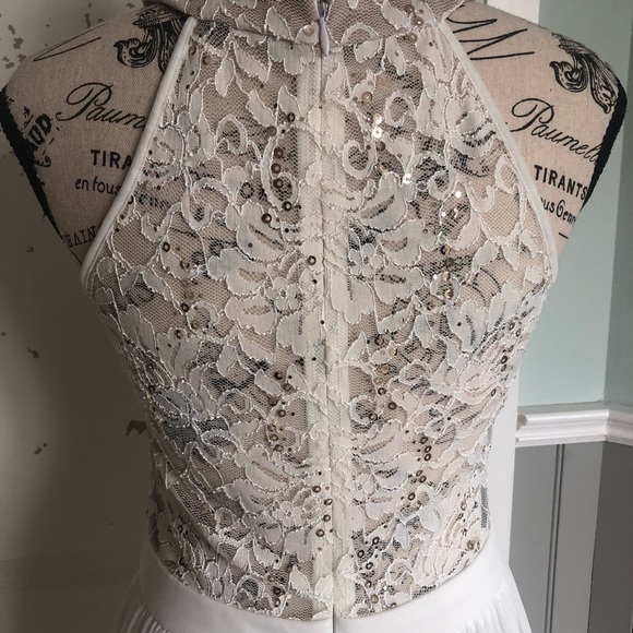 Morgan and co halter sequin formal prom dress size 7/8 - Picture 7 of 7